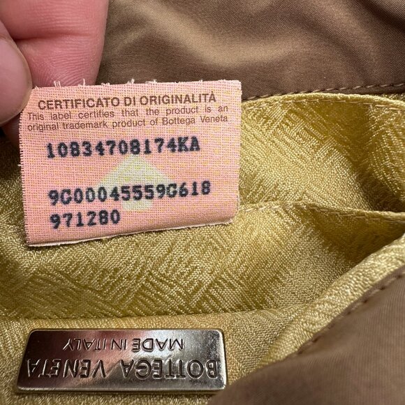 Bottega Veneta Brown Nylon Mini Bag with Mirror - Picture 12 of 16